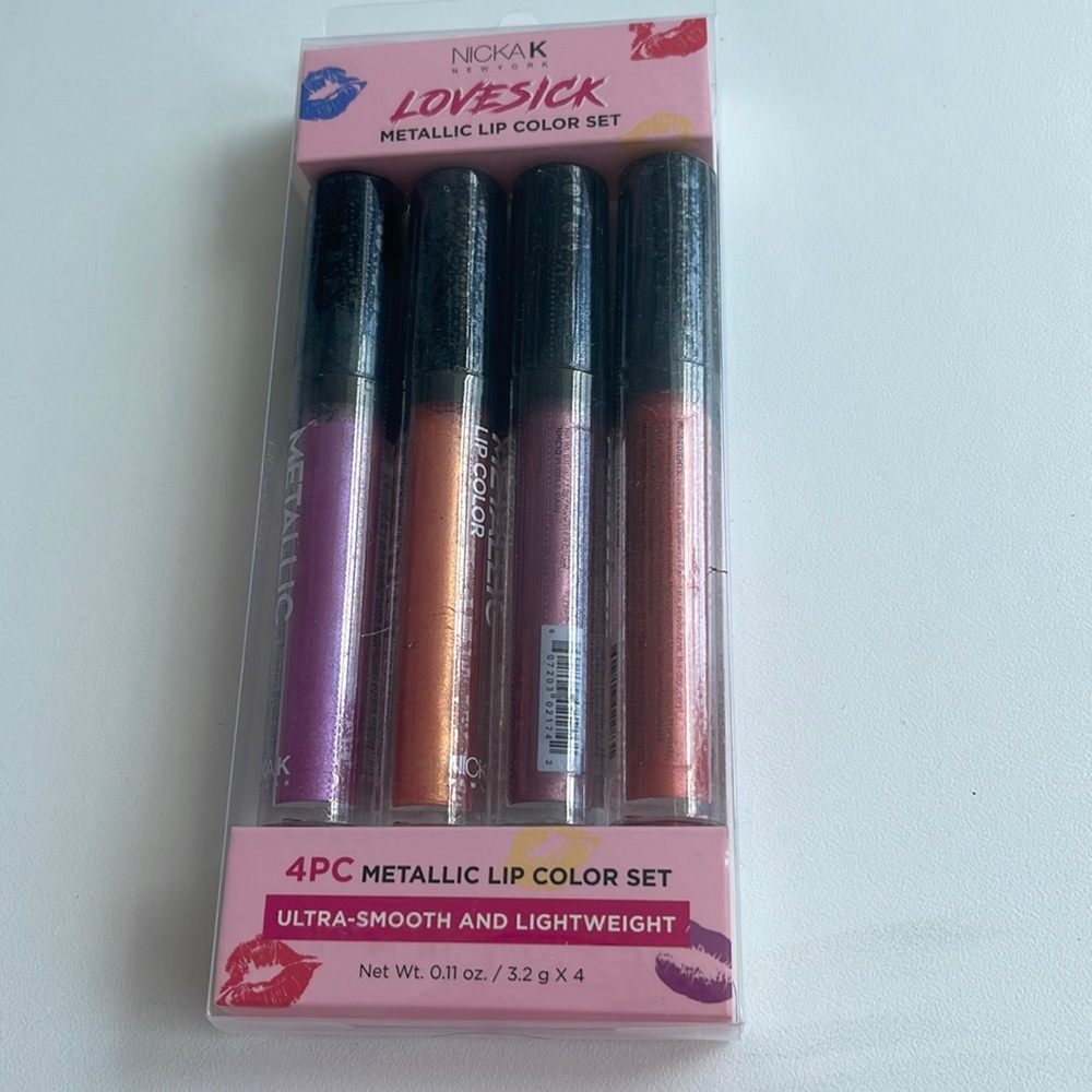 NWT NICKAK $ assorted metallic lip glosses
